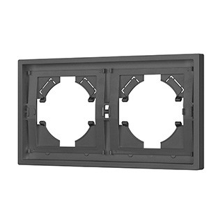 Рамка пластиковая FRM-TENDO-SFPL-2-GR (Arlight, Матовый графитовый)