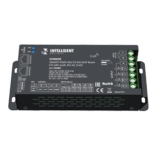 INTELLIGENT ARLIGHT Диммер SMART-PWM-104-73-SH-SUF Black (12-48V, 4x6A, RJ-45, 2.4G) (IARL, IP20 Металл, 5 лет)