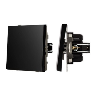 Механизм выключателя одноклавишный проходной SWT-TENDO-MKP1-PL-BK (230V, 10A) (Arlight, Черный)