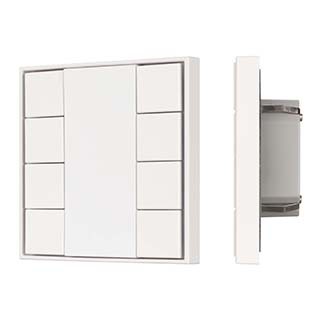 INTELLIGENT ARLIGHT Кнопочная панель KNX-301-22-8-SH-IN White (BUS, Frame) (IARL, IP20 Пластик, 3 года)