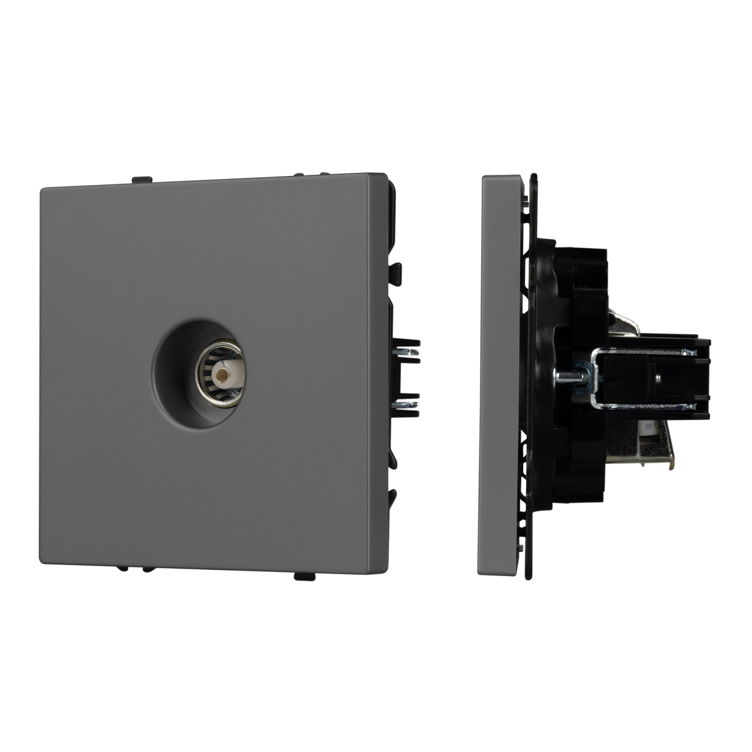 Механизм спутниковой розетки SCT-NOBE-MST1-SFPL-GR (SAT) (Arlight, Серый базальт)