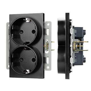 Механизм электрической розетки SCT-MEUD-PL-BK (250V, 16A) (Arlight, -)