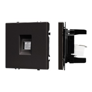 Механизм компьютерной розетки SCT-NOBE-MPC1-SFPL-BK (RJ-45, CAT6) (Arlight, Черный оникс)