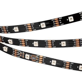 Лента SPI-5000-RAM-5060-30 12V Cx1 RGB-Auto (Black 10mm, 4.8W/m, IP20) (Arlight, Открытый, IP20)