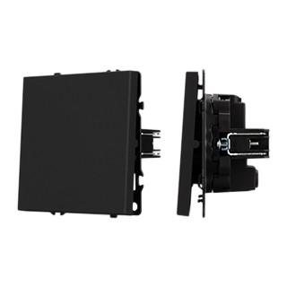 Механизм выключателя одноклавишный перекрёстный SWT-NOBE-MKX1-SFPL-BK (230V, 10A) (Arlight, Черный оникс)