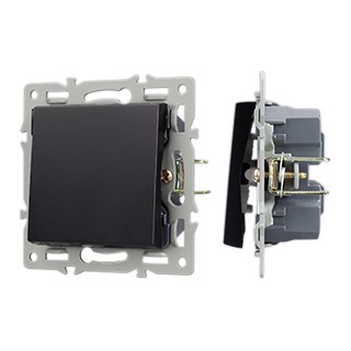 Механизм выключателя одноклавишный перекрёстный SWT-MKX1-PL-BK (250V, 16A) (Arlight, -)