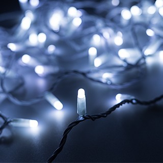 Светодиодная гирлянда ARD-STRING-CLASSIC-10000-WHITE-100LED-MILK-FLASH White (230V, 7W) (Ardecoled, IP65)