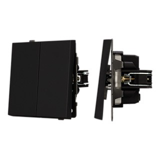 Механизм выключателя управления шторами SWT-TENDO-MKR2-SFPL-BK (230V, 10A) (Arlight, Матовый черный)