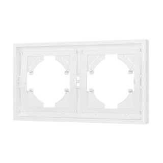 Рамка пластиковая FRM-TENDO-SFPL-2-WH (Arlight, Матовый белый)