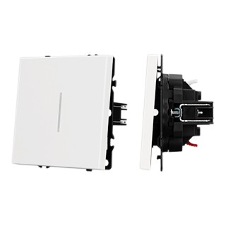 Механизм выключателя одноклавишный непроходной LED SWT-NOBE-MK01-SFPL-L-WH (230V, 10A) (Arlight, Белый кварц)