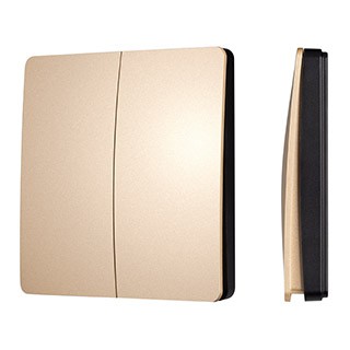 INTELLIGENT ARLIGHT Кнопочная панель KINETIC-801-22-2G-WP-SUF Gold (No battery, IP67, 433Mhz) (IARL, IP67 Пластик, 3 года)