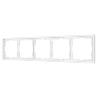 Рамка пластиковая FRM-NOBE-SFPL-5-WH (Arlight, Белый кварц)