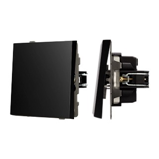 Механизм выключателя одноклавишный непроходной SWT-TENDO-MK01-PL-BK (230V, 10A) (Arlight, Черный)