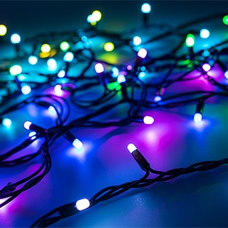 Светодиодная гирлянда ARD-STRING-PRO-10000-BLACK-95LED-MILK-LIVE RGBW-DMX (24V, 10W) (Ardecoled, IP65)