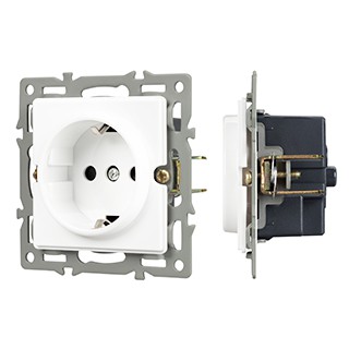 Механизм электрической розетки SCT-GP-MEU-PL-WH (250V, 16A) (Arlight, -)