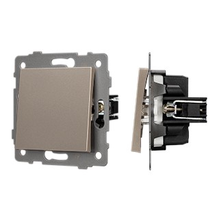 Механизм выключателя одноклавишный непроходной SWT-MK01-PL-GD-V (250V, 10A) (Arlight, -)