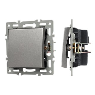 Механизм выключателя одноклавишный проходной SWT-MKP1-PL-GR (250V, 16A) (Arlight, -)