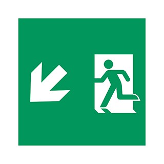 Пиктограмма EMGP-MARK-MA-LDOWN (Человек, Вниз-Влево) (Arlight, Пластик)