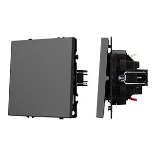 Механизм выключателя одноклавишный проходной SWT-NOBE-MKP1-SFPL-GR (230V, 10A) (Arlight, Серый базальт)