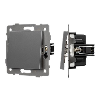 Механизм выключателя одноклавишный непроходной SWT-MK01-PL-GR-V (250V, 10A) (Arlight, -)