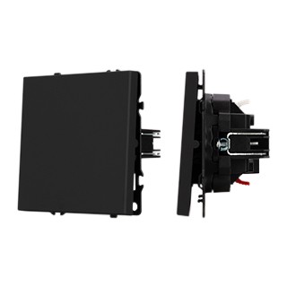 Механизм выключателя одноклавишный проходной SWT-NOBE-MKP1-SFPL-BK (230V, 10A) (Arlight, Черный оникс)