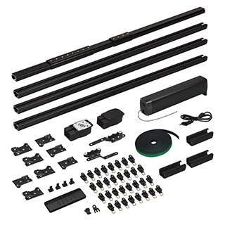 Карниз для штор с электроприводом CNK-M1-TY-RF-4M-BK (Arlight, IP20 Металл, 5 лет)