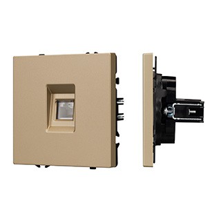 Механизм телефонной розетки SCT-NOBE-MTL1-SFPL-GD (RJ-11, 4C) (Arlight, Золотой песок)