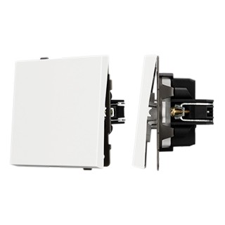 Механизм выключателя одноклавишный непроходной SWT-TENDO-MK01-PL-WH (230V, 10A) (Arlight, Белый)