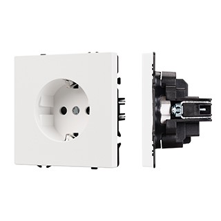 Механизм электрической розетки SCT-NOBE-MEU1-SFPL-WH (230V, 16A) (Arlight, Белый кварц)