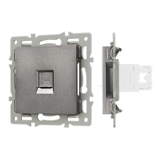 Механизм компьютерной розетки SCT-MPC1-PL-GR (RJ-45, CAT6) (Arlight, -)