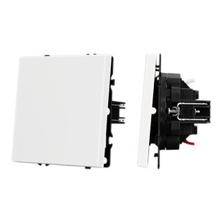 Механизм выключателя одноклавишный непроходной SWT-NOBE-MK01-SFPL-WH (230V, 10A) (Arlight, Белый кварц)