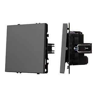 Механизм выключателя одноклавишный перекрёстный SWT-NOBE-MKX1-SFPL-GR (230V, 10A) (Arlight, Серый базальт)