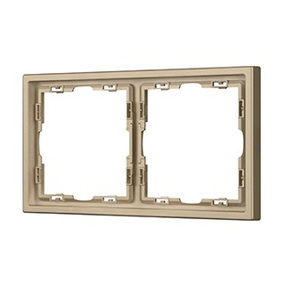 Рамка пластиковая FRM-NOBE-SFPL-2-GD (Arlight, Золотой песок)