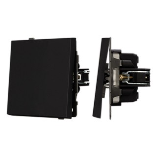 Механизм выключателя одноклавишный проходной SWT-TENDO-MKP1-SFPL-BK (230V, 10A) (Arlight, Матовый черный)