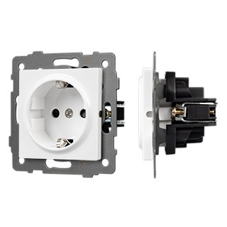 Механизм электрической розетки SCT-MEU1-PL-WH-V (250V, 16A) (Arlight, -)