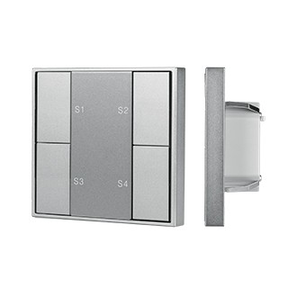 INTELLIGENT ARLIGHT Кнопочная панель DALI-201-23-1G-4SC-IN Silver (BUS, Frame) (IARL, IP20 Металл, 3 года)