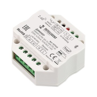 INTELLIGENT ARLIGHT Диммер SMART-0-10V-301-72-DIM-PD-IN (230V, 1x20mA, TUYA BLE, 2.4G) (IARL, IP20 Пластик, 5 лет)