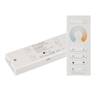 Контроллер SR-2839MIX White (12-24V, 2x5A, ПДУ) (Arlight, IP20 Пластик, 1 год)