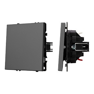 Механизм выключателя одноклавишный непроходной SWT-NOBE-MK01-SFPL-GR (230V, 10A) (Arlight, Серый базальт)